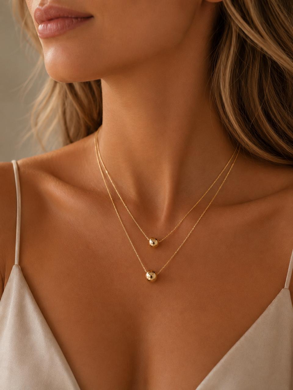 Collar Bolihas con Baño de Oro 18K