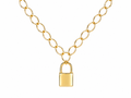 Collar Dorado CL3397 con Baño de Oro 18K sobre fondo blanco