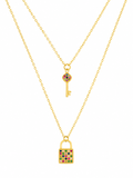 Collar Dorado CL3621 con Baño de Oro 18K sobre fondo blanco