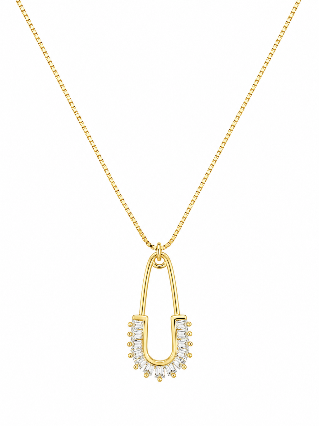 Collar Dorado CL3631 con Baño de Oro 18K sobre fondo blanco