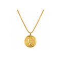 Collar Moneda Italiana Vintage Dorado