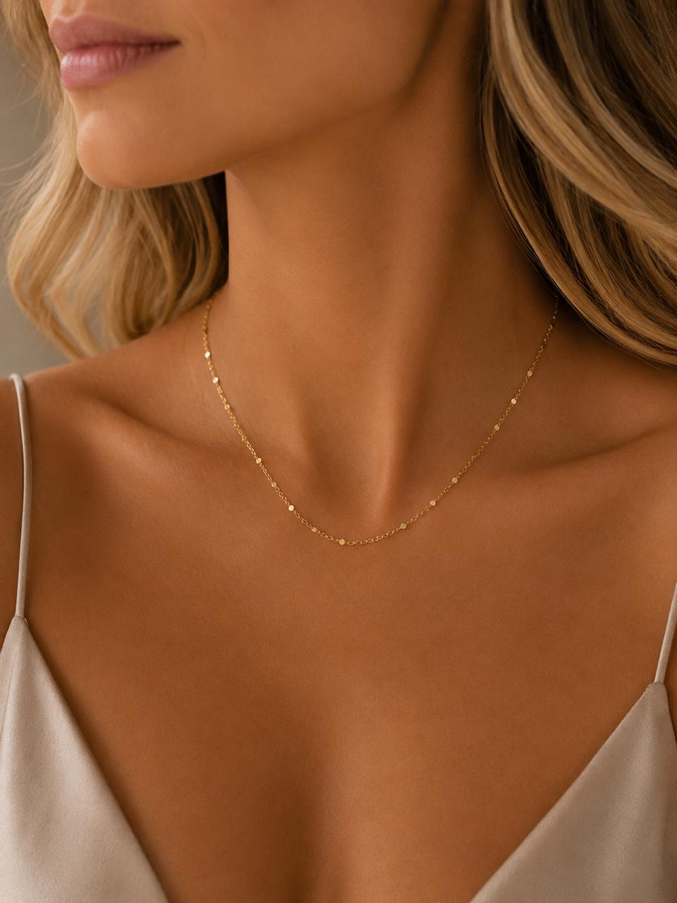 Collar Golden Muse con Baño de Oro 18K
