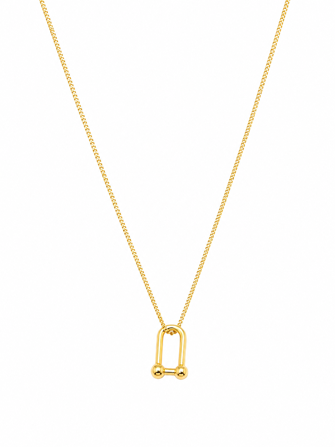 Collar Dorado CL6255 con Baño de Oro 18K sobre fondo blanco