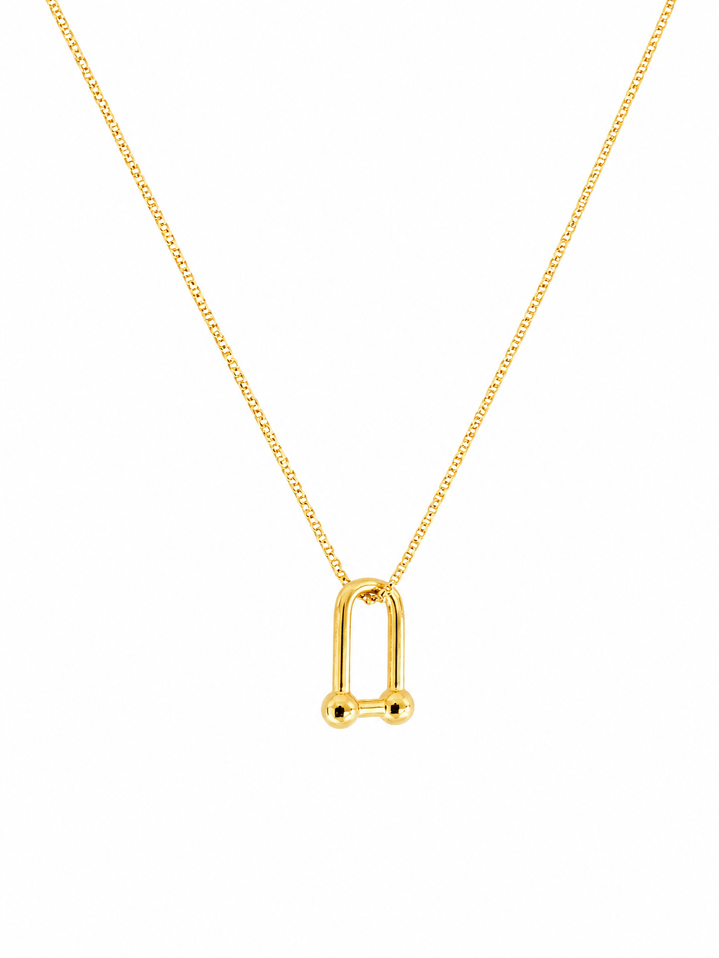 Collar Hook con Baño de Oro 18K