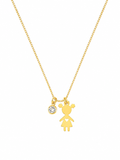 Collar Dorado CL6403 con Baño de Oro 18K sobre fondo blanco