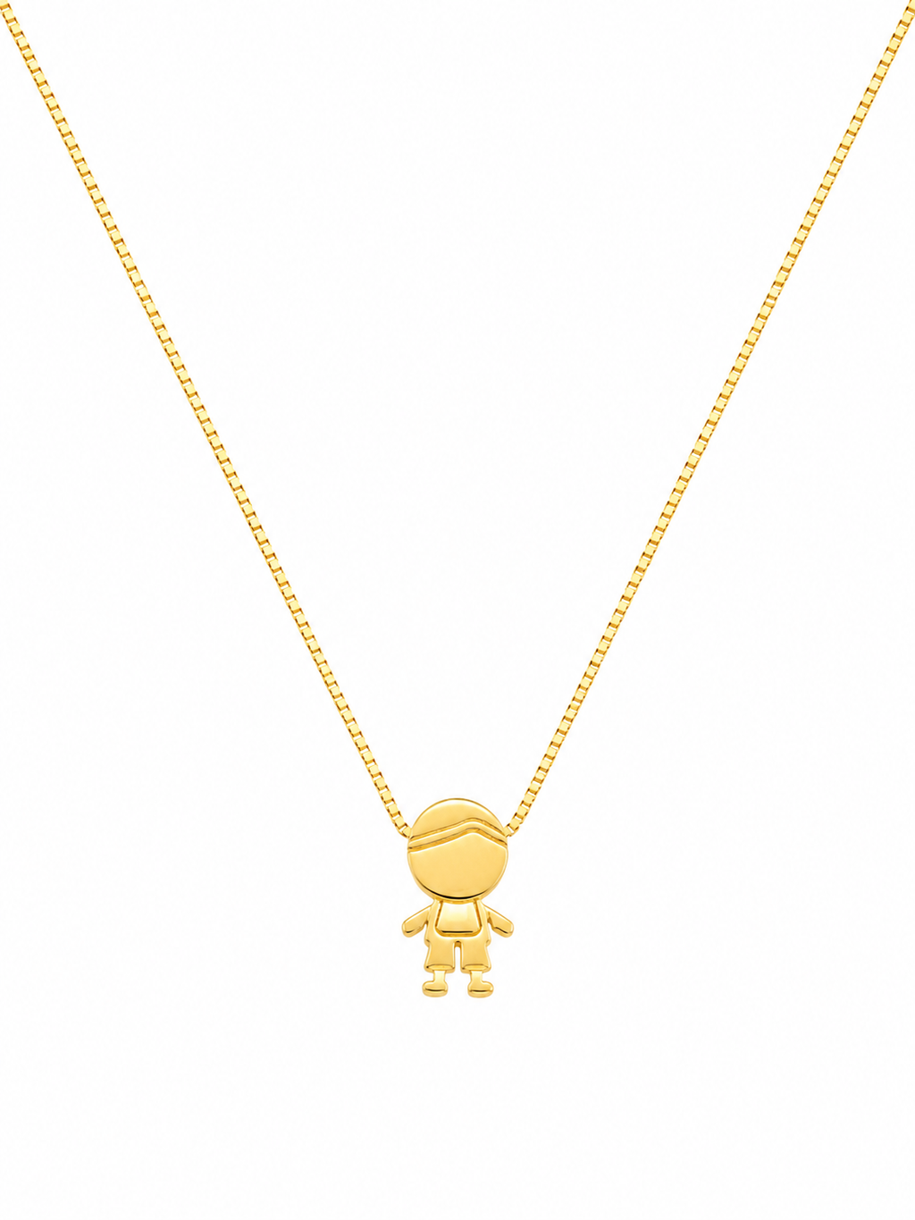 Collar Dorado CL6452 con Baño de Oro 18K sobre fondo blanco