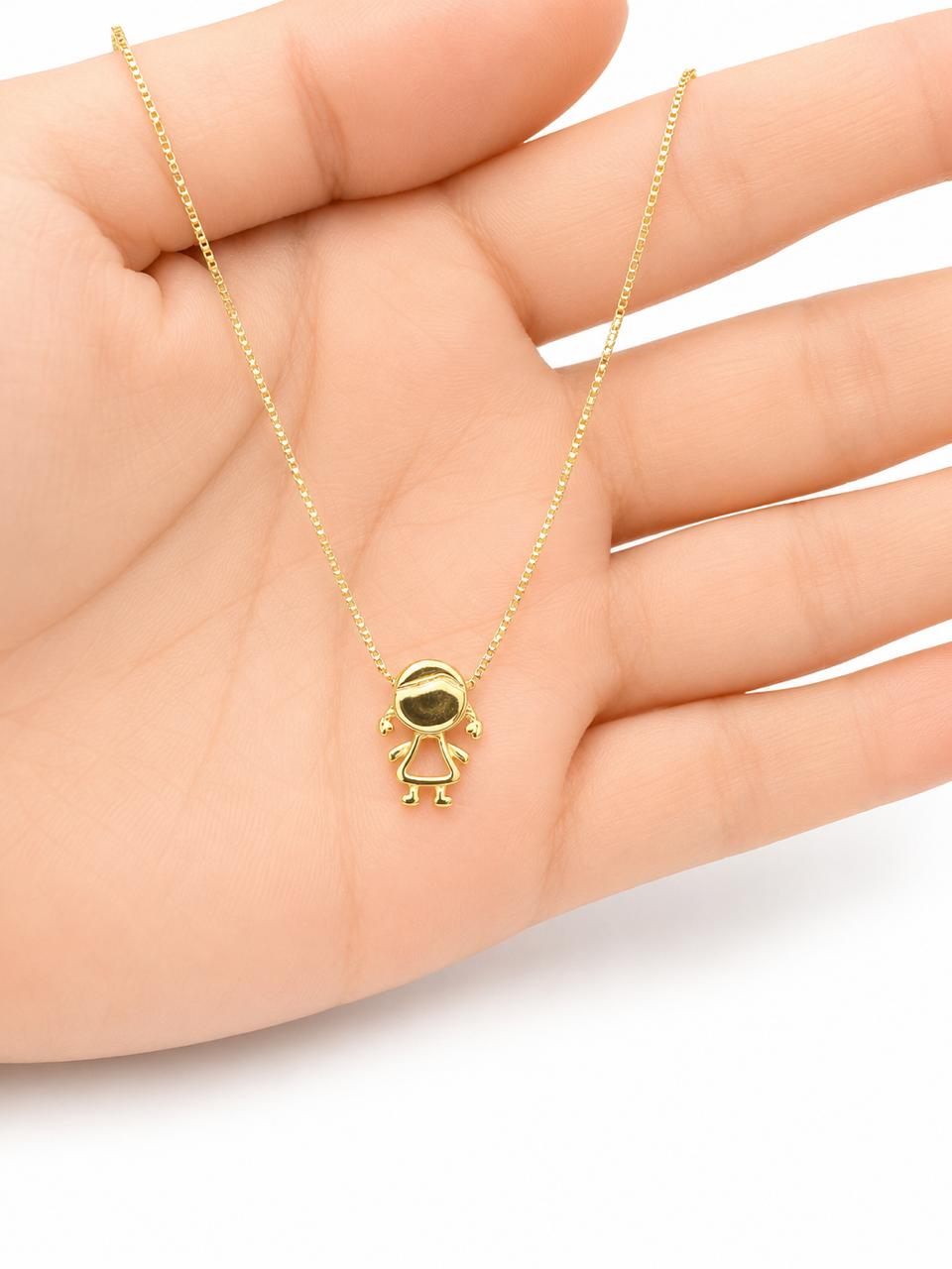 Collar Menino con Baño de Oro 18K