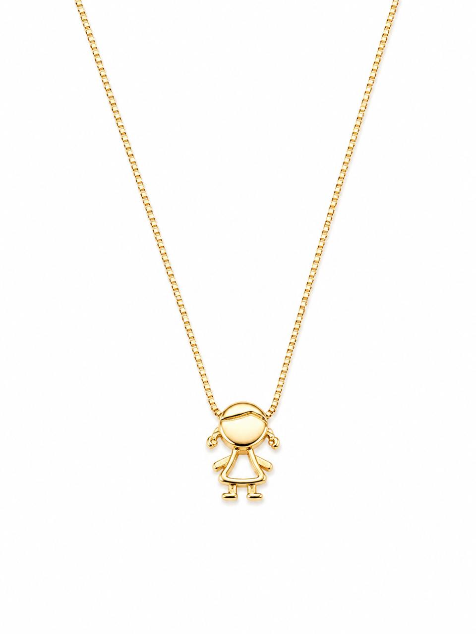 Collar Menino con Baño de Oro 18K