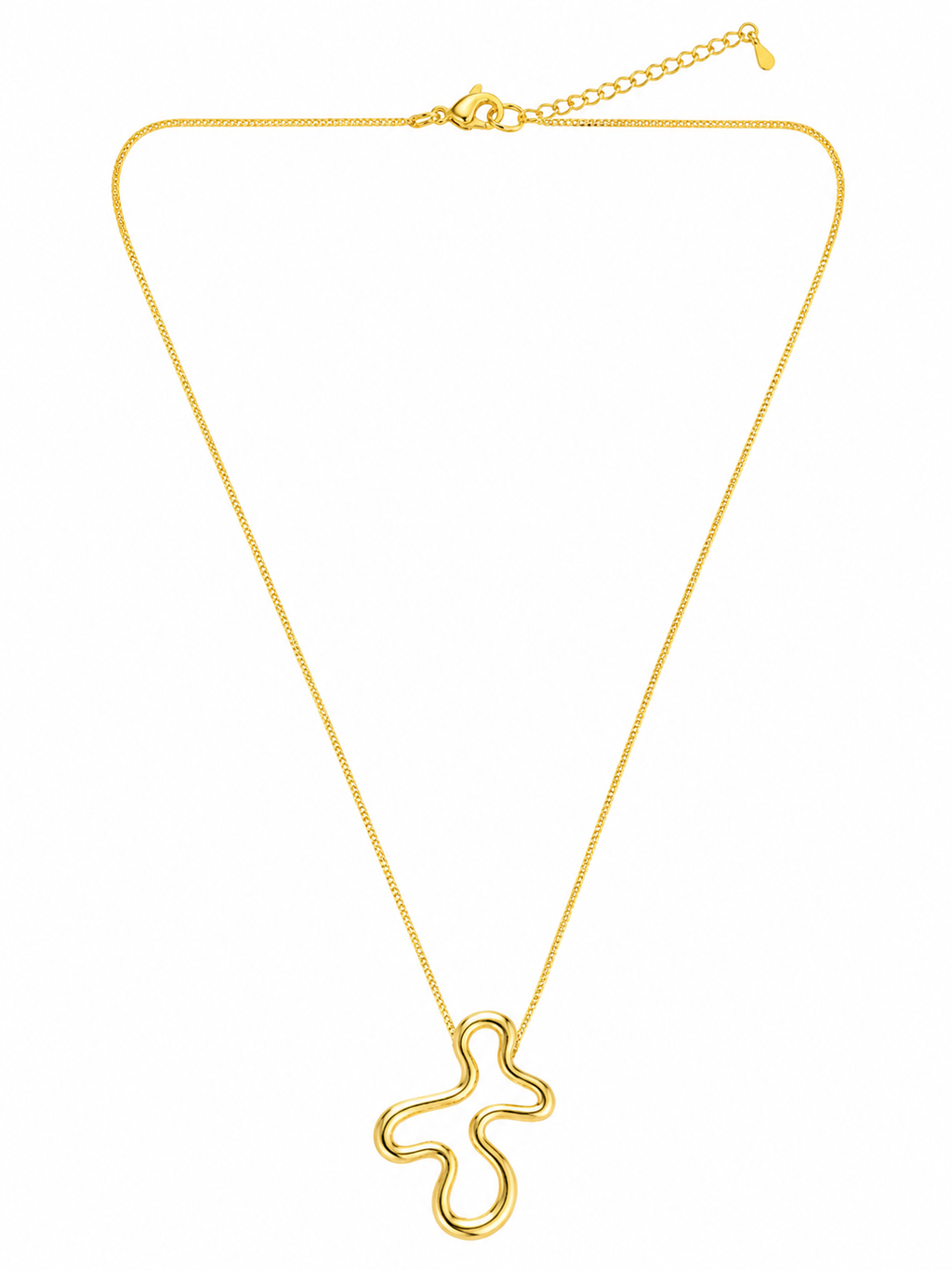 Collar Dorado CL6636 con Baño de Oro 18K sobre fondo blanco