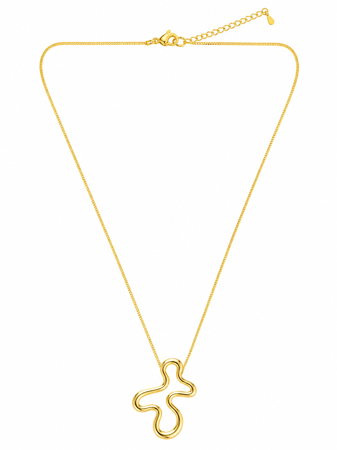 Collar Dorado CL6636 con Baño de Oro 18K sobre fondo blanco