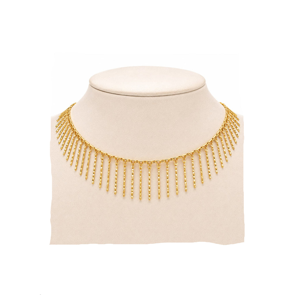 Collar Rayos de Sol con Baño de Oro 18K