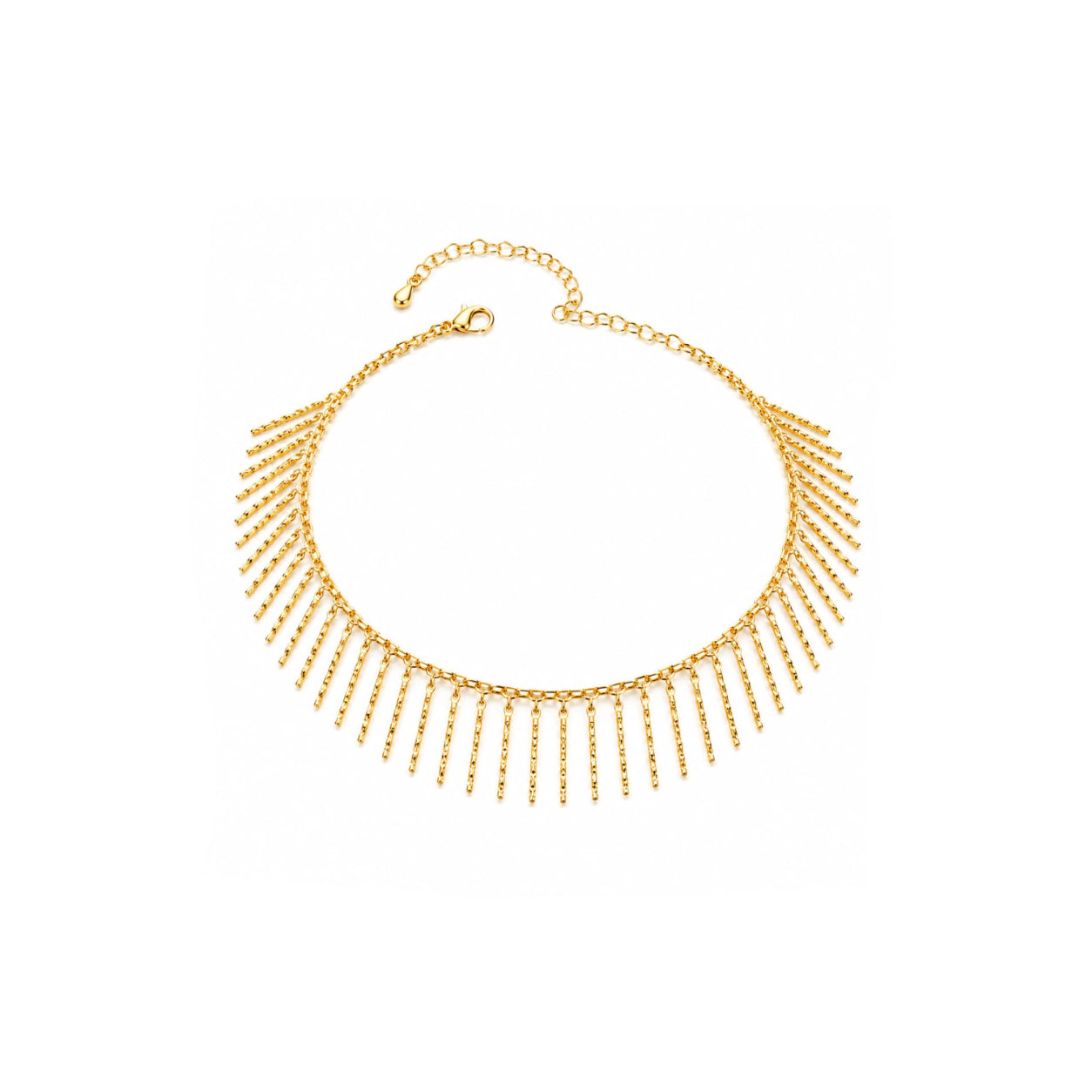 Collar Rayos de Sol con Baño de Oro 18K