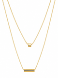Collar Dorado CL7399 con Baño de Oro 18K sobre fondo blanco