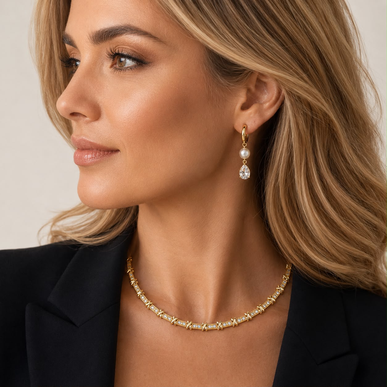 Collar Estelar con Baño de Oro 18K