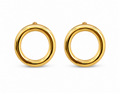 Aros Bold Oval con Baño de Oro 18K