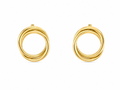 Aros Double Ring con Baño de Oro 18K