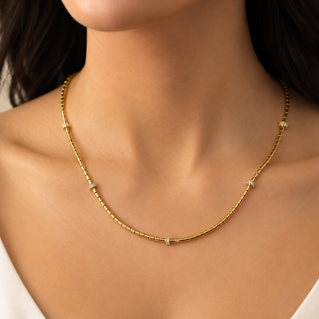 Collar Golden Harmony con Baño de Oro 18K.