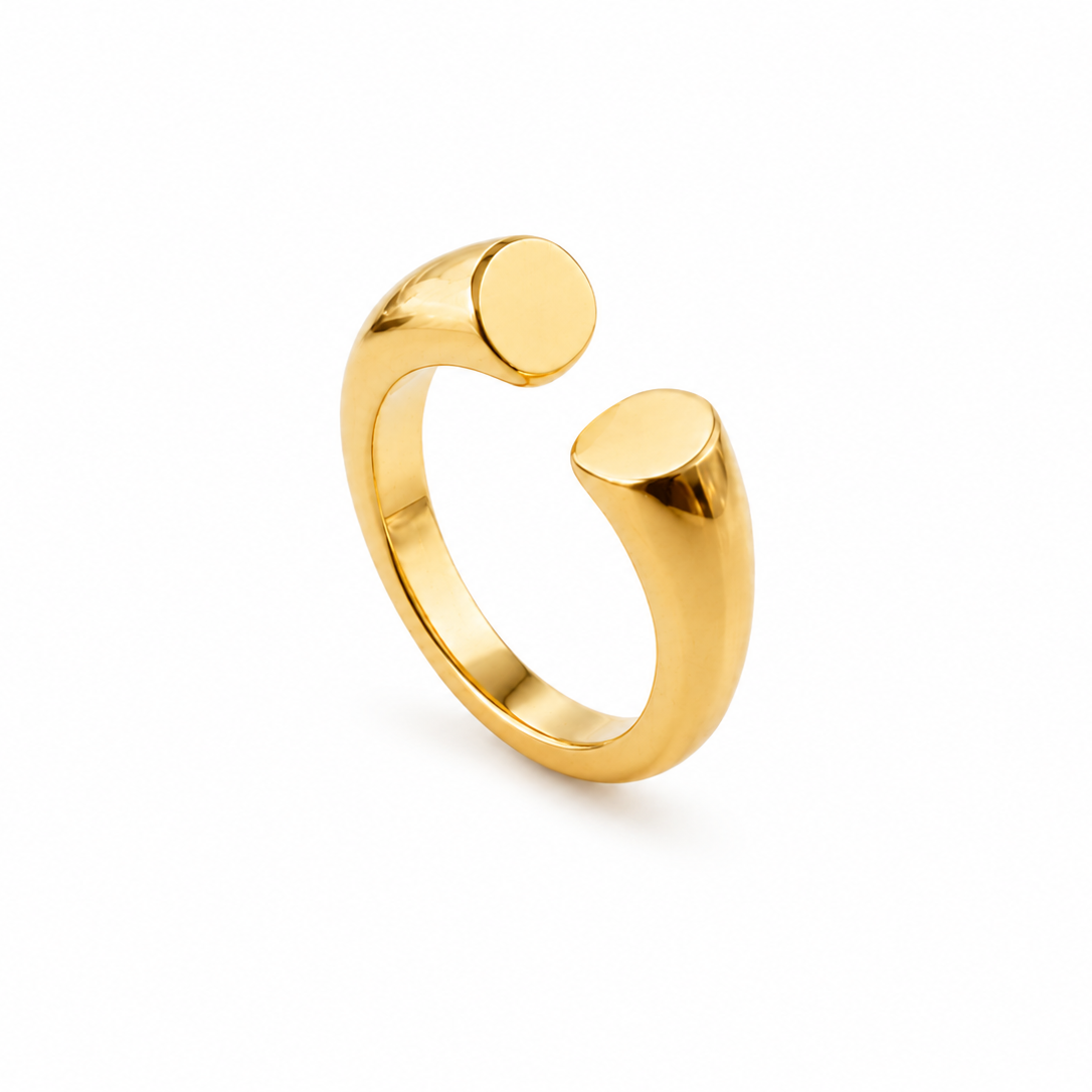 Anillo Doble Esencia con Baño de Oro 18K