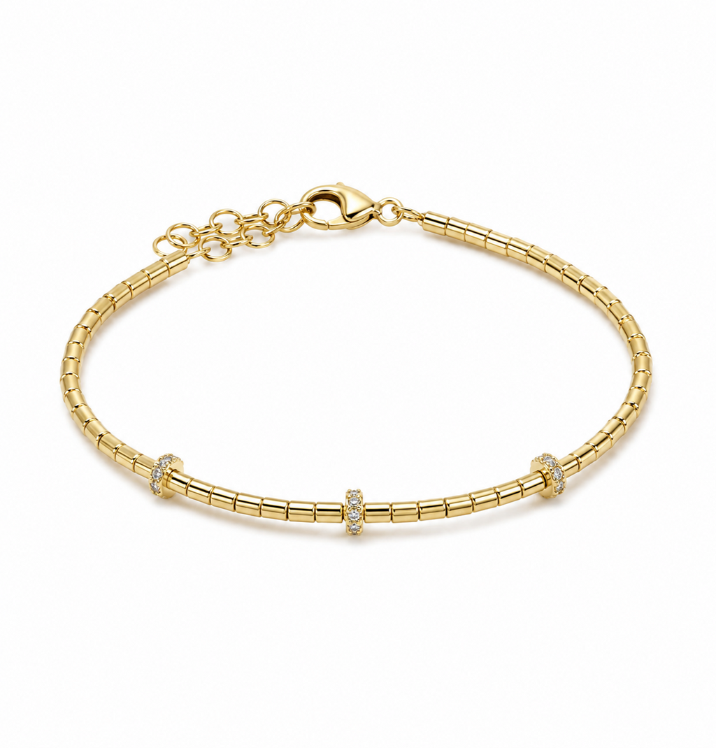 Pulsera Radiant Touch con Baño de Oro 18K