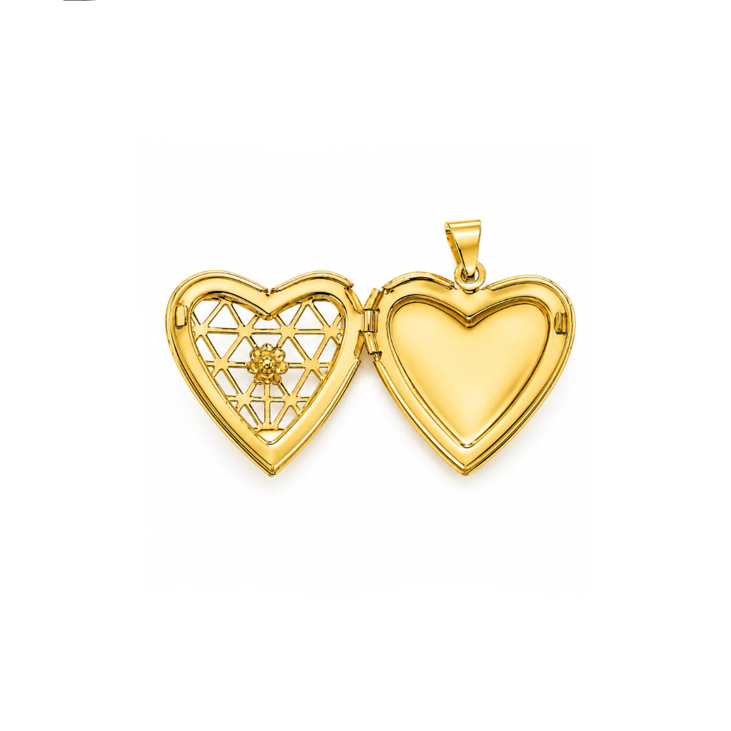 Dije Relicario Corazón Dorado