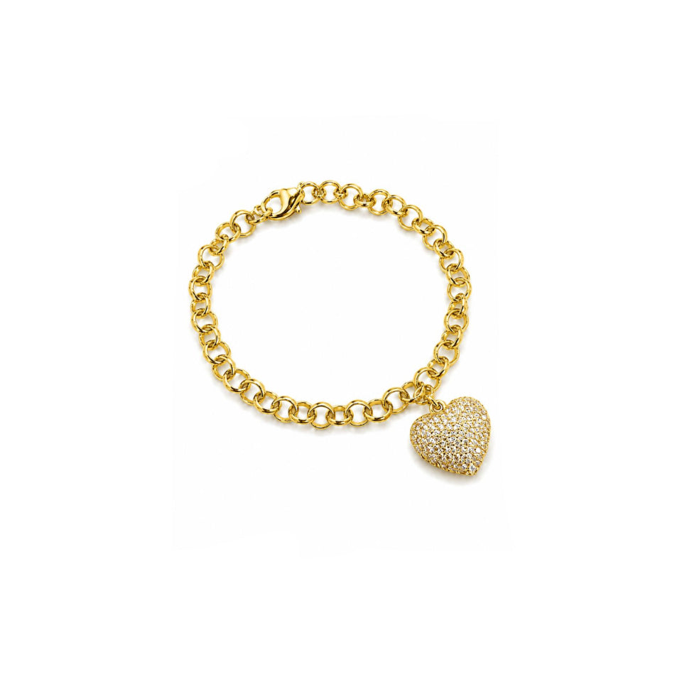 Pulsera Corazón Lumina con Baño de Oro 18K.
