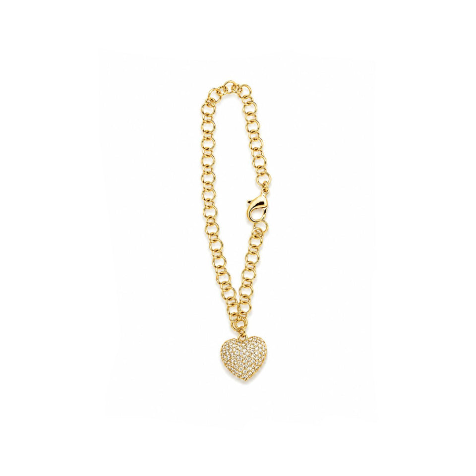 Pulsera Corazón Lumina con Baño de Oro 18K.
