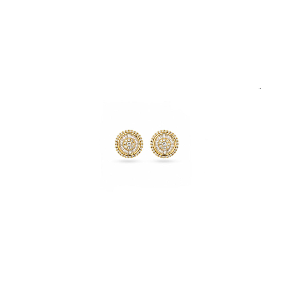 Conjunto Elegance Halo con baño de Oro 18K