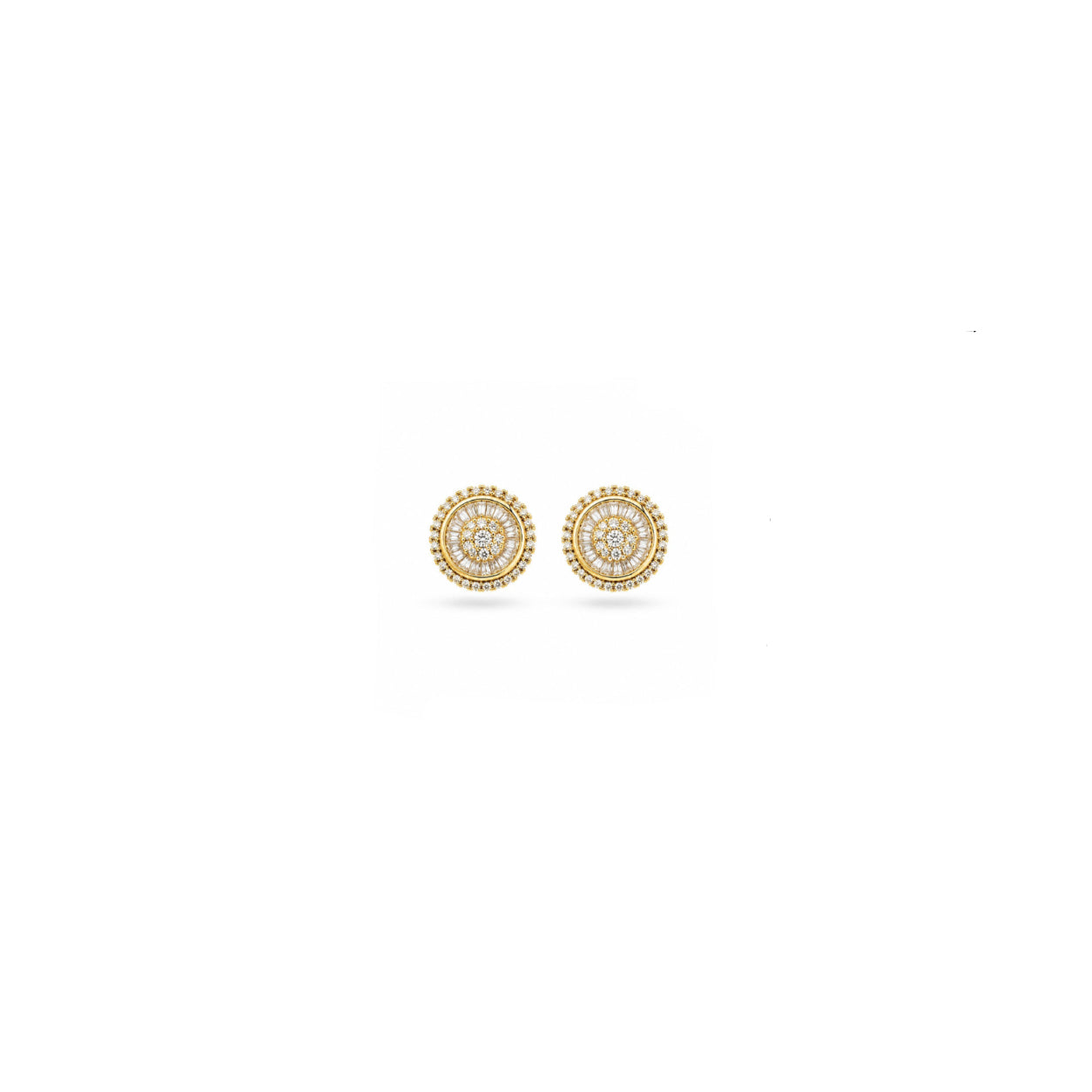 Conjunto Elegance Halo con baño de Oro 18K