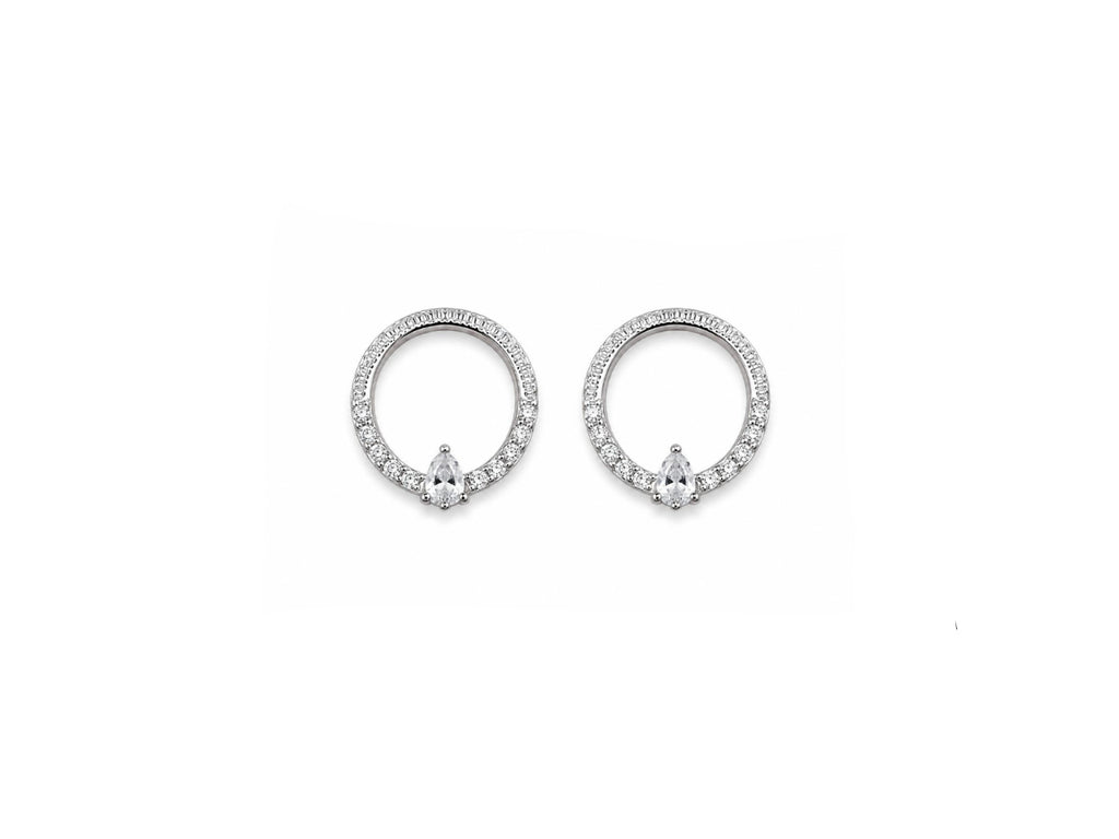 Conjunto Halo Brillante con baño de Oro 18k
