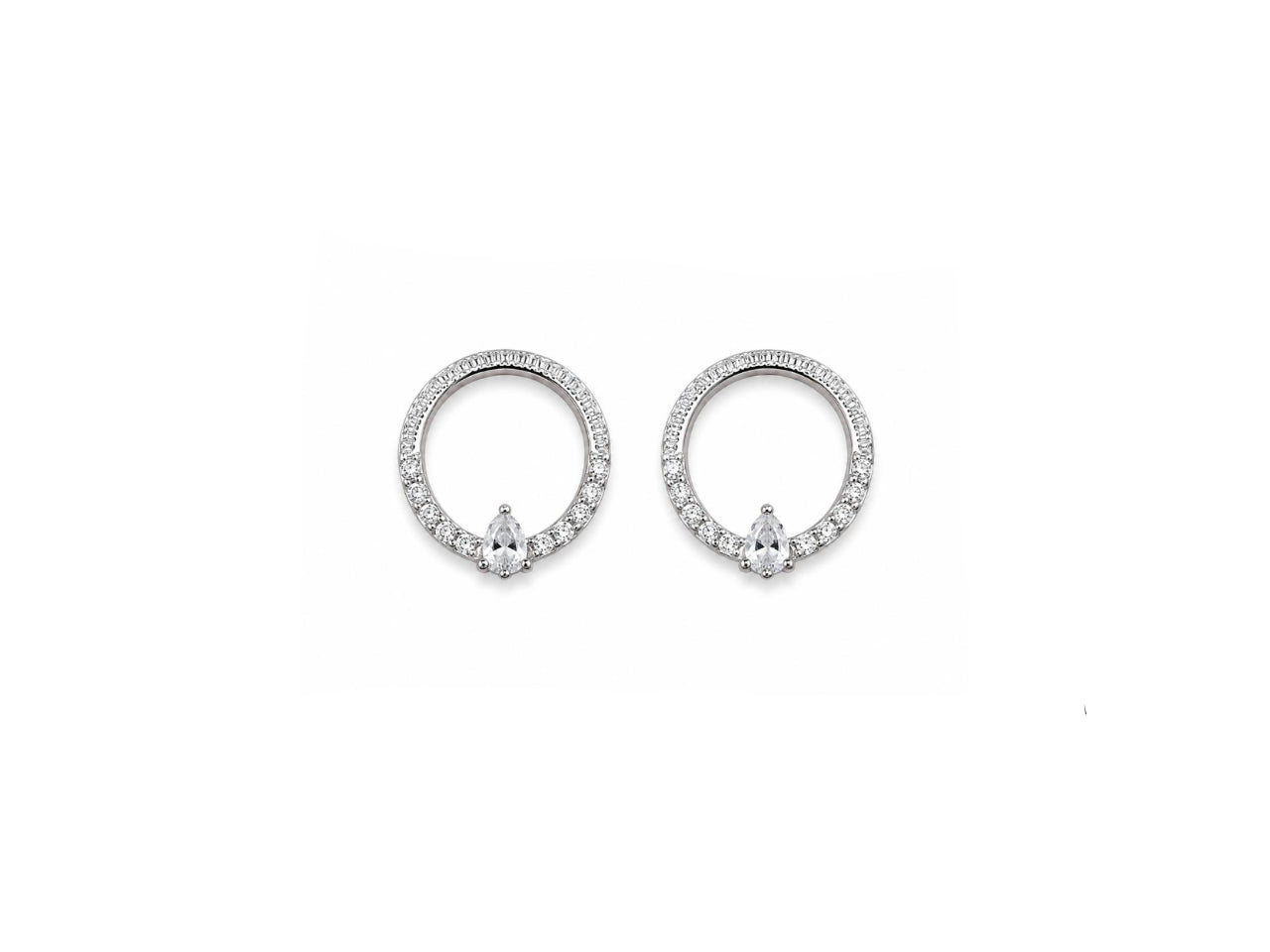 Conjunto Halo Brillante con baño de Oro 18k