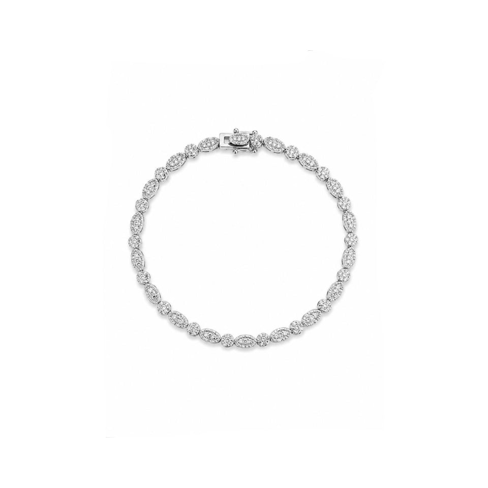 Pulsera Tenis Elegance con Baño de Oro 18K.