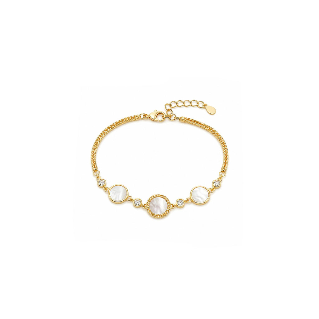 Pulsera Nácar Elegance con Baño de Oro 18K.
