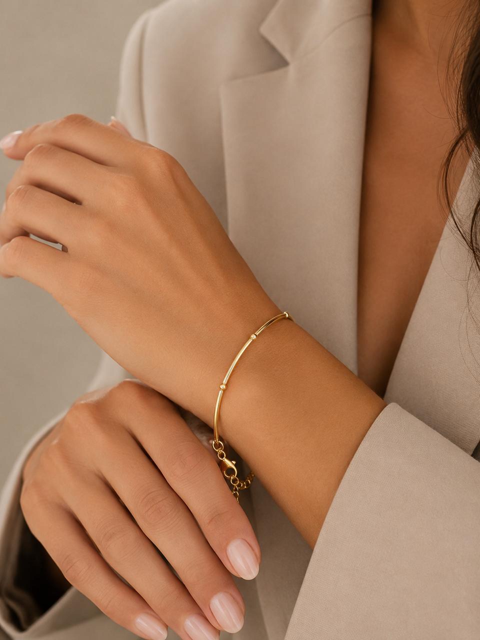 Pulsera Golden Balance con Baño de Oro 18K
