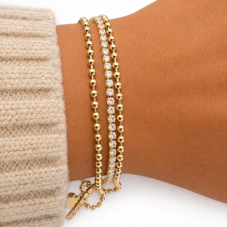 Pulsera Eternal Glow con Baño de Oro 18K.