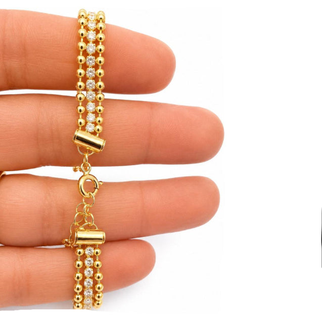 Pulsera Eternal Glow con Baño de Oro 18K.