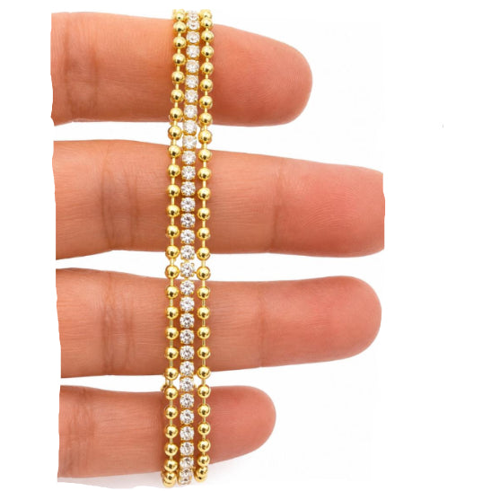 Pulsera Eternal Glow con Baño de Oro 18K.