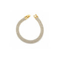 Pulsera Triple Tennis Radiance con Baño de Oro 18K.