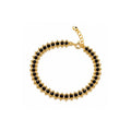 Pulsera Onyx Élégance con Baño de Oro 18K.