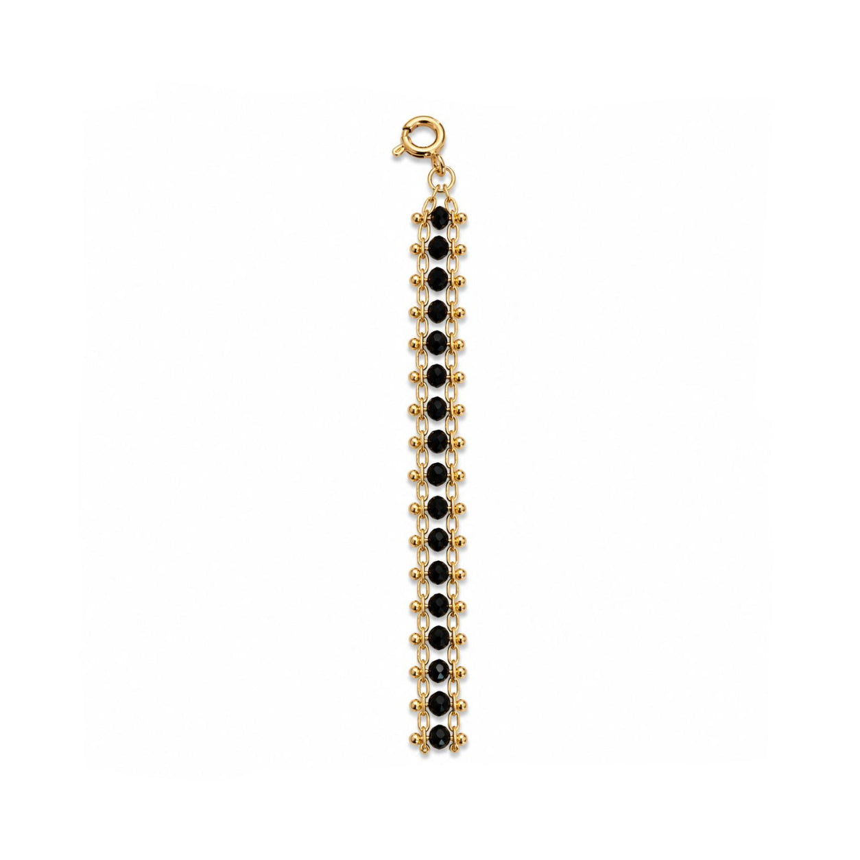 Pulsera Onyx Élégance con Baño de Oro 18K.
