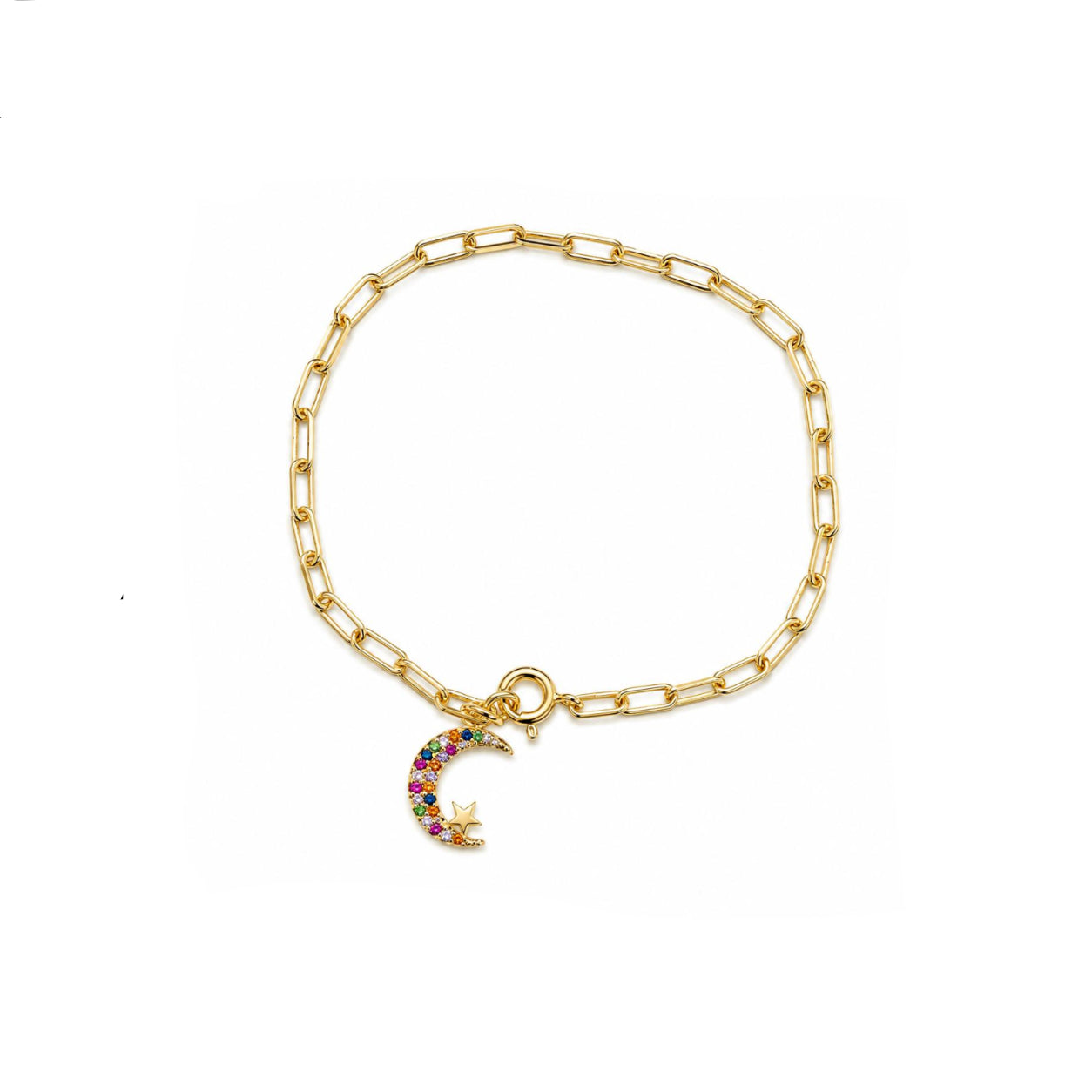 Pulsera Celestial Moon con Baño de Oro 18K.