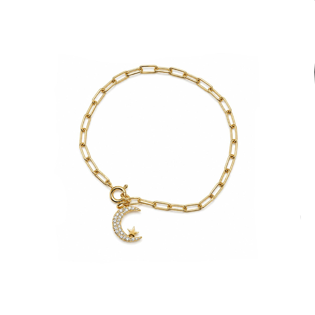 Pulsera Celestial Moon con Baño de Oro 18K.