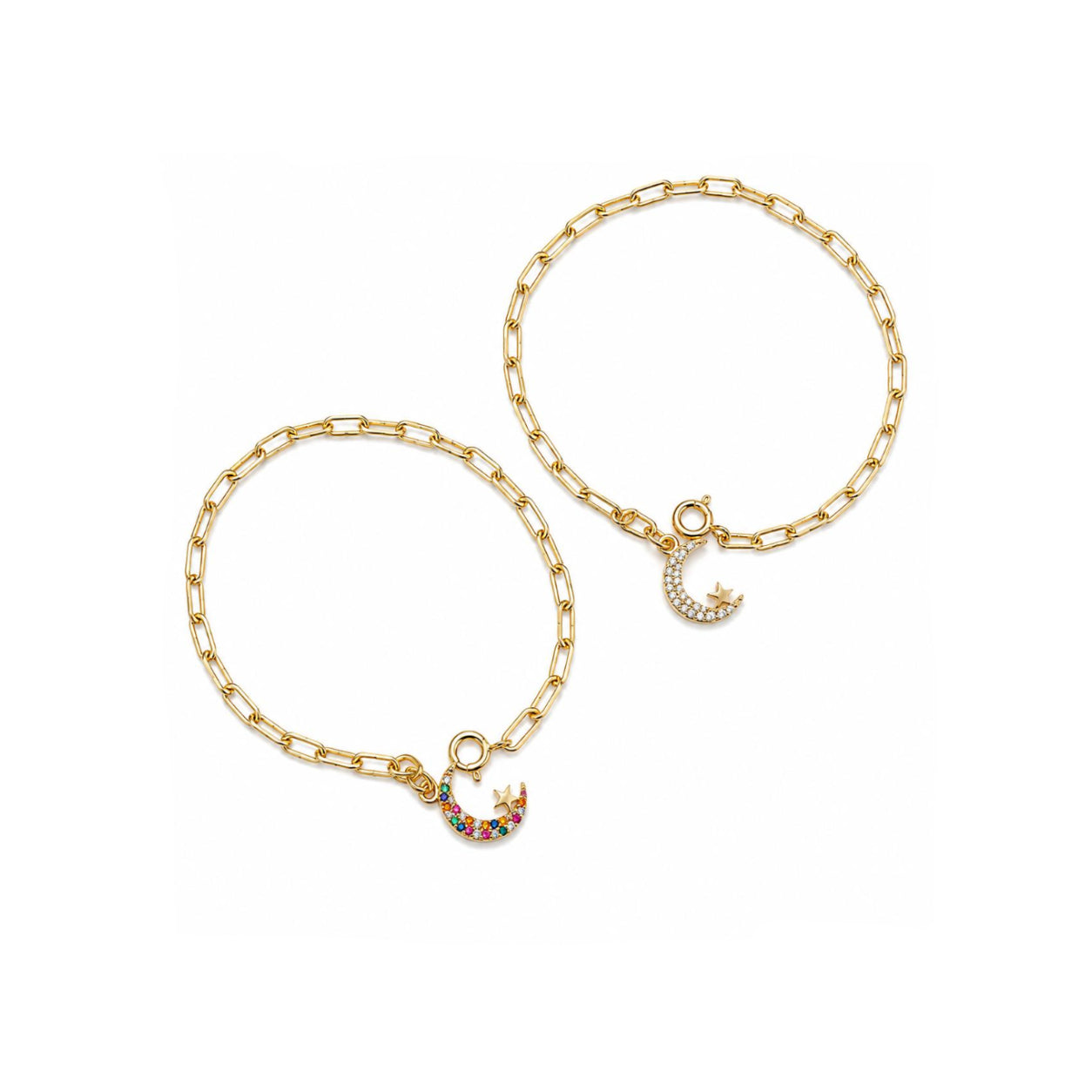 Pulsera Celestial Moon con Baño de Oro 18K.