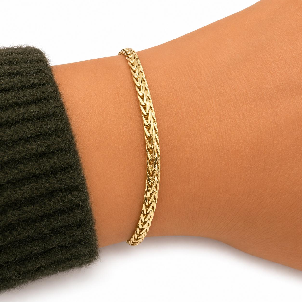 Pulsera Golden Weave con Baño de Oro 18K.