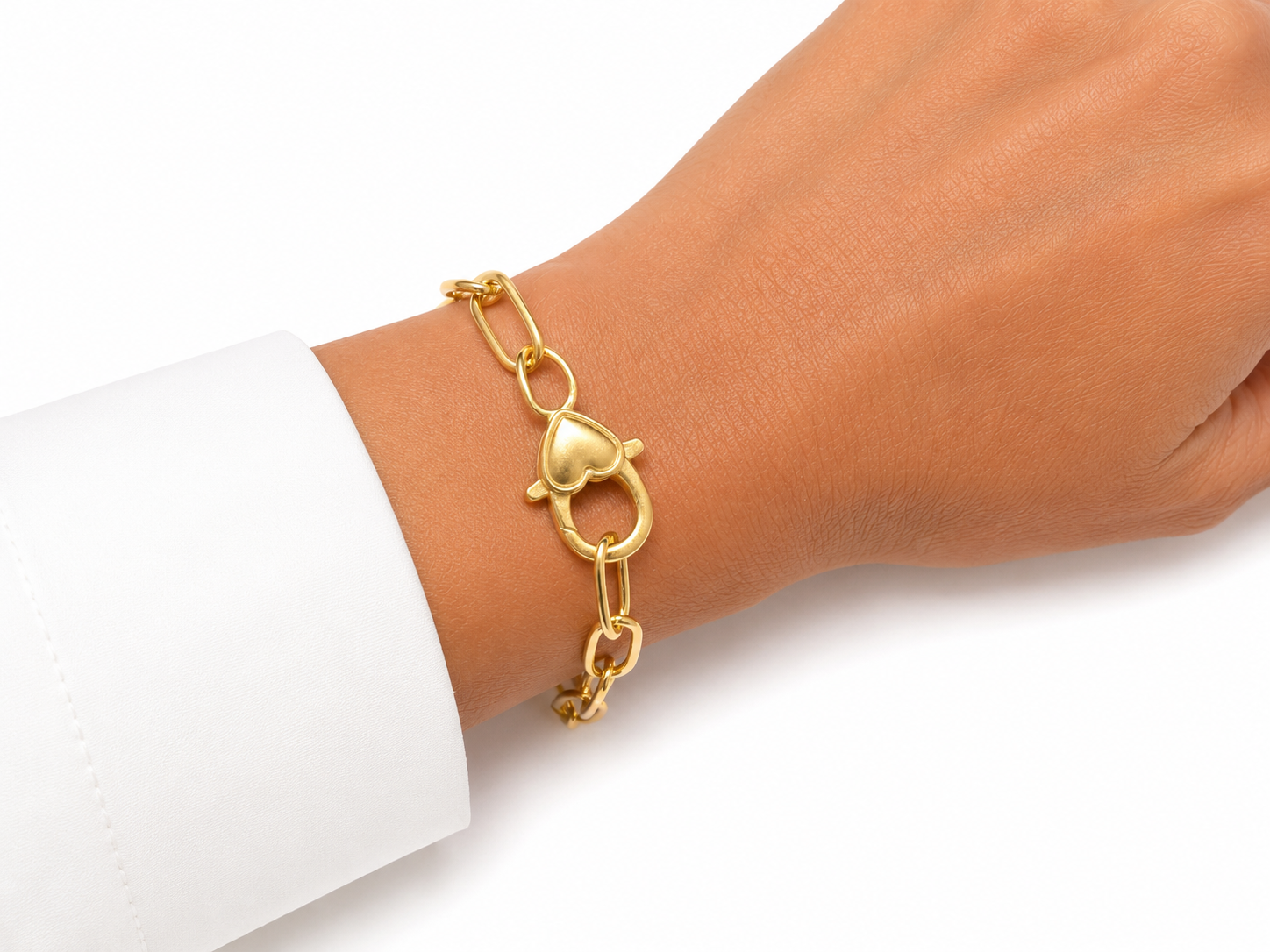 Pulsera Eslabones Chic con Baño de Oro 18K