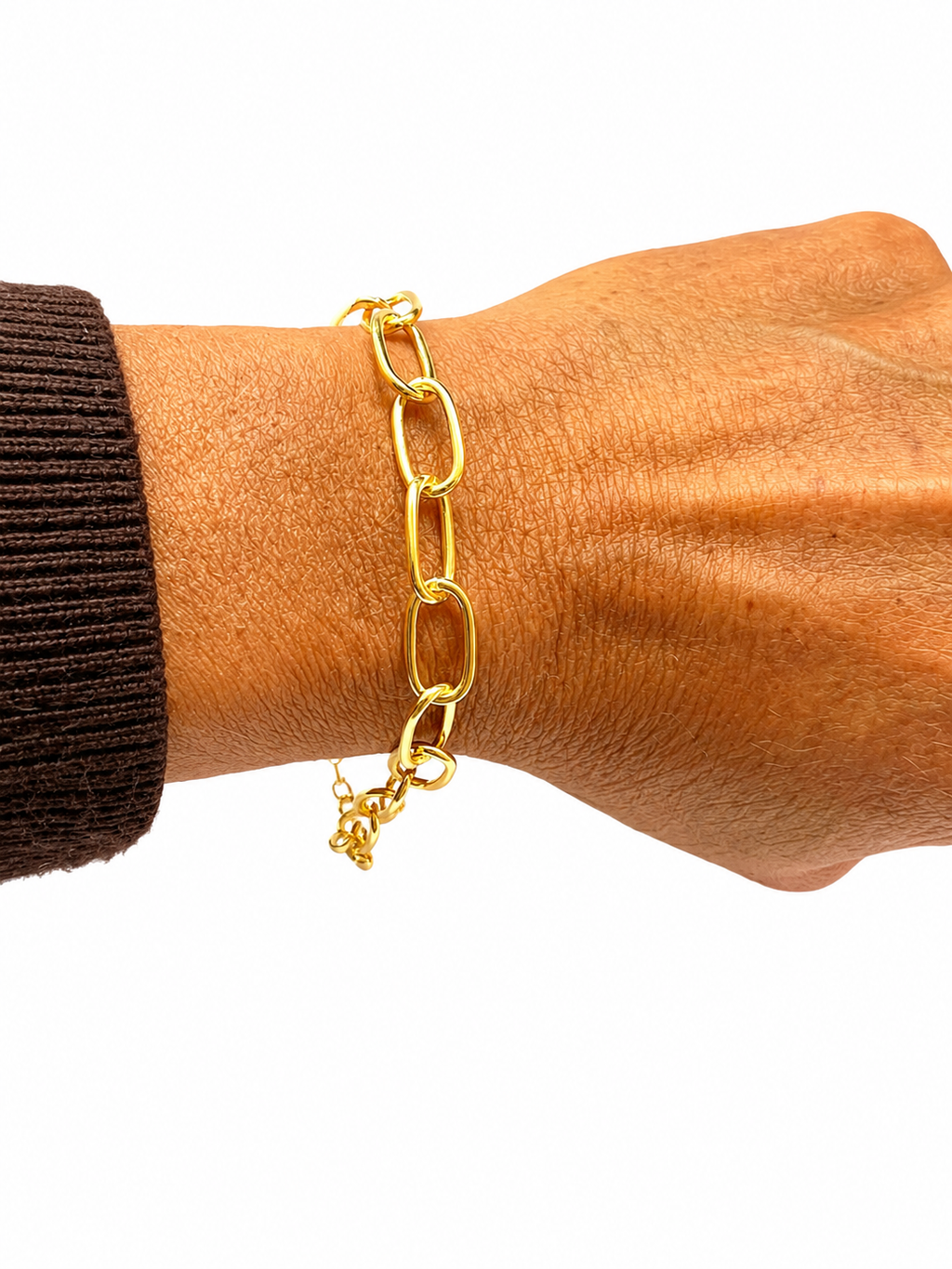 Pulsera Eslabones  con Baño de Oro 18K