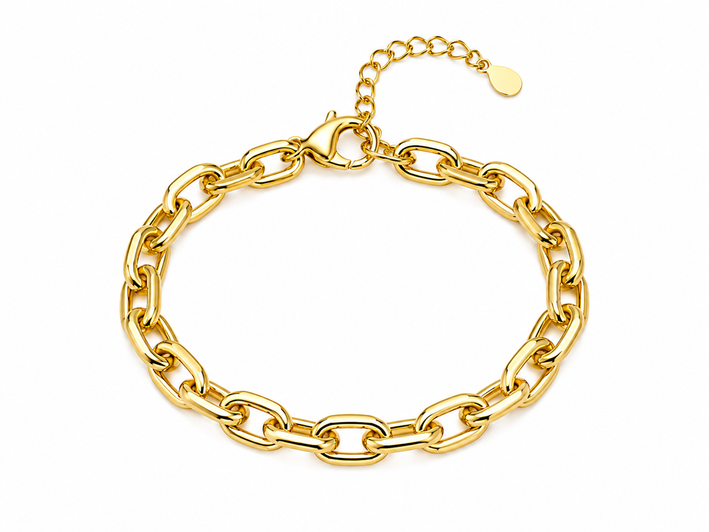 Pulsera Dorada Sculptural Gold con Baño de Oro 18K Alenza dorado amarillo baño oro 18K