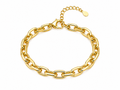 Pulsera Dorada Sculptural Gold con Baño de Oro 18K Alenza dorado amarillo baño oro 18K