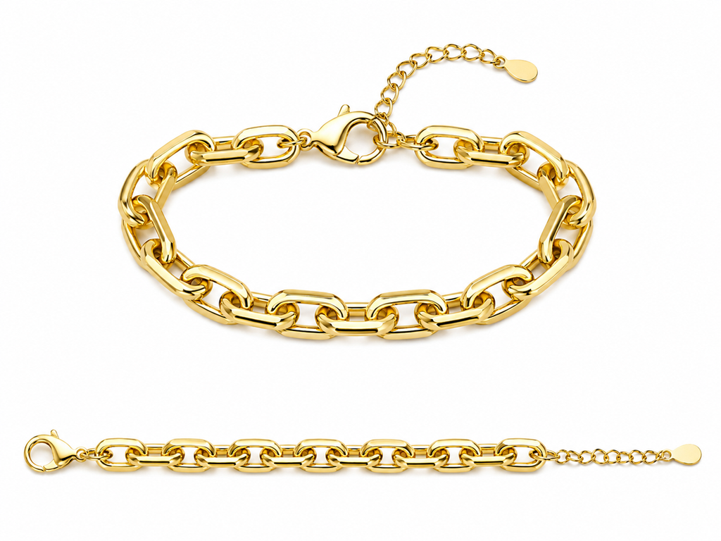 Pulsera Sculptural Gold con Baño de Oro 18K
