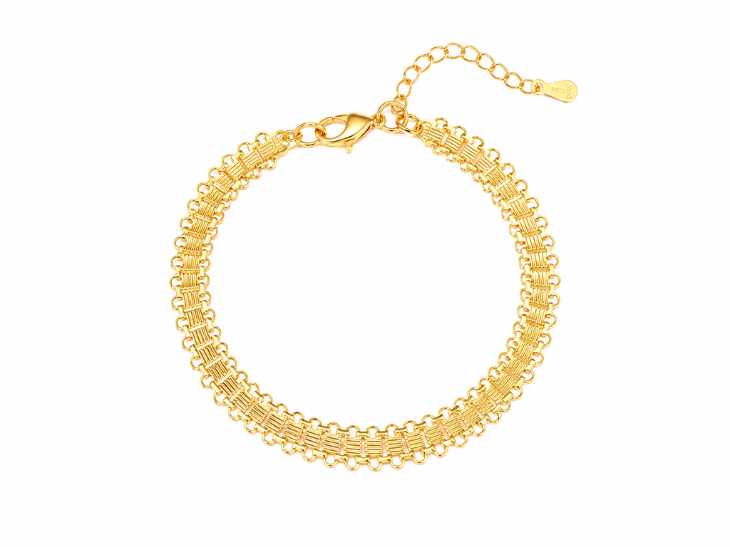 Pulsera Dorada Bold Essence con Baño de Oro 18K Alenza dorado amarillo baño oro 18K