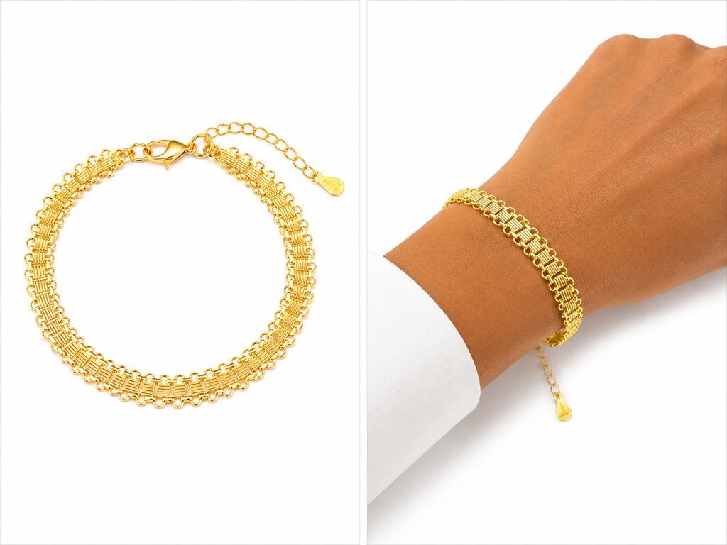 Pulsera Martina con Baño de Oro 18K